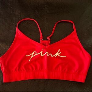 PINK Victoria’s Secret Women’s Red Sports Bra (Size XL)